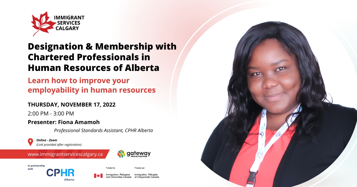Workshop: Designation & Membership with Chartered Professionals in Human Resources of Alberta
