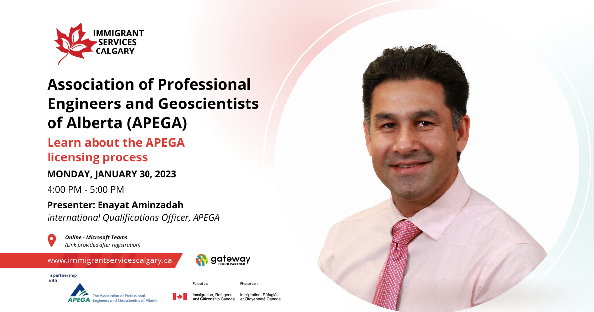 Workshop: Association of Professional Engineers and Geoscientists of Alberta (APEGA)