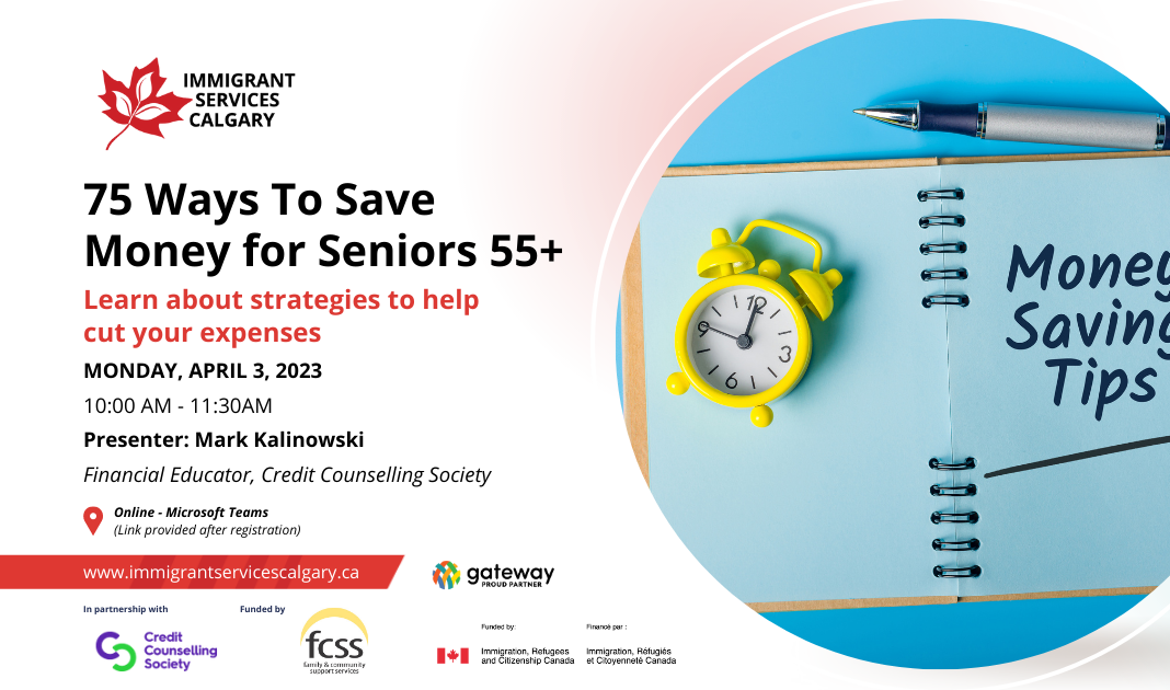 Workshop: 75 Ways To Save Money for Seniors 55+