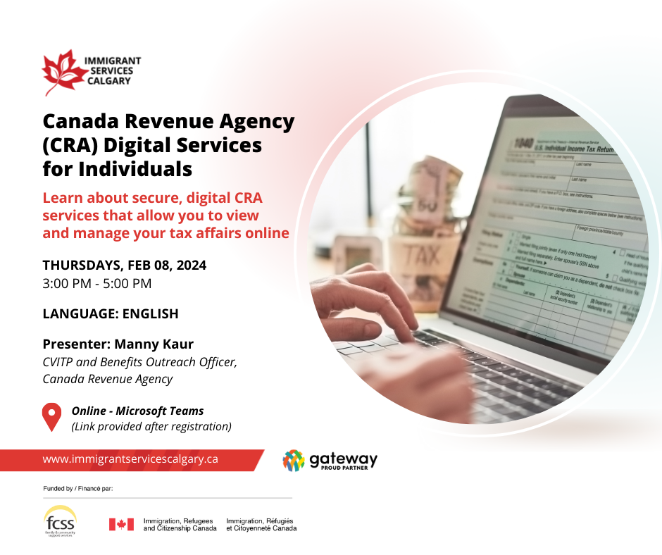 Workshop: Canada Revenue Agency (CRA) Digital Services for Individuals