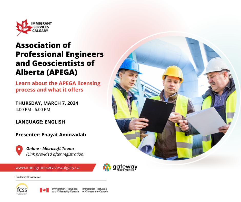 Workshop: Become a Licensed Engineer or Geoscientist in Alberta